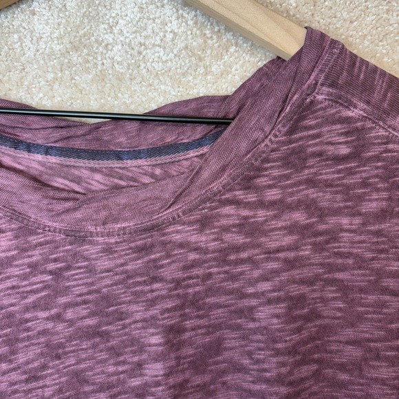 Anthropologie‎ Oversized Tee T-Shirt Size Small Purple Boxy Burnout Front Knot - Picture 3 of 7